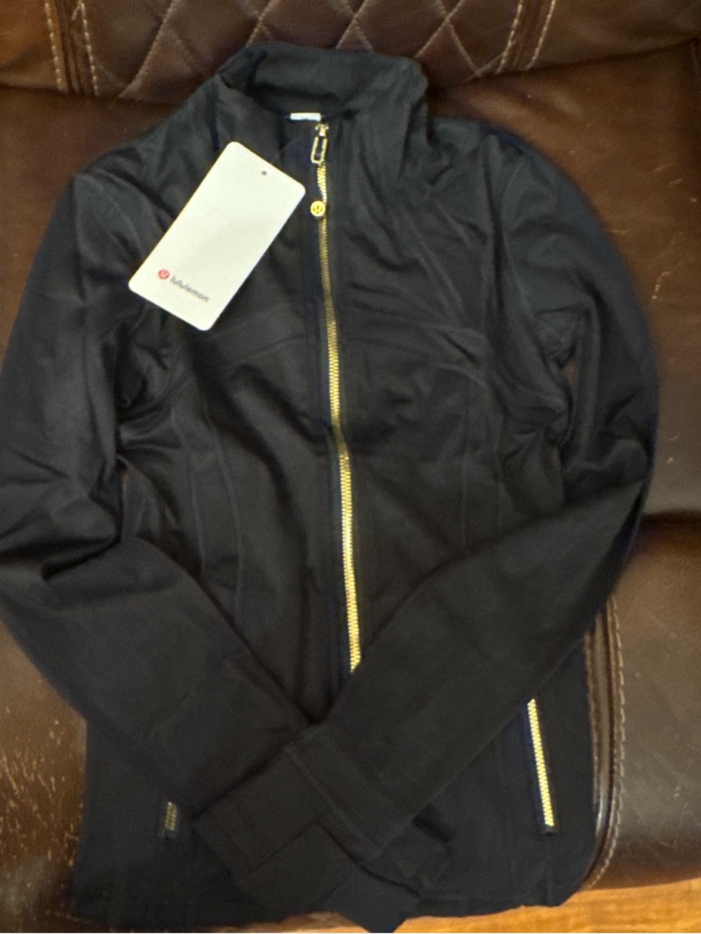 lululemon Define Black Jacket with Gold Zippers
